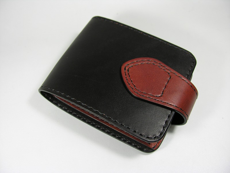 二つ折り財布カード横入れ型 - 手縫い革工房 Nas craft